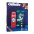 Gillette Mach3 Zestaw maszynka do golenia 1 sztuka + wymienna głowica 1 sztuka + żel pod prysznic i szampon Old Spice Whitewater 3in1 250 ml