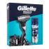 Gillette Mach3 Charcoal Zestaw maszynka do golenia Mach3 Charcoal 1 szt. + żel do golenia Series Shave Gel Cleansing With Charcoal 200 ml