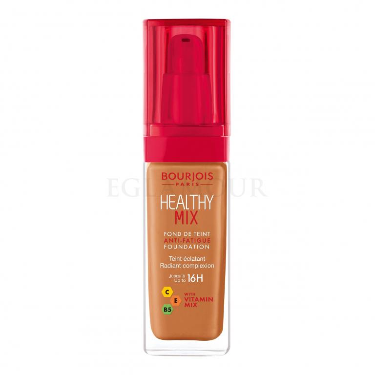 BOURJOIS Paris Healthy Mix Anti-Fatigue Foundation Podkład dla kobiet 30 ml Odcień 60 Dark Amber