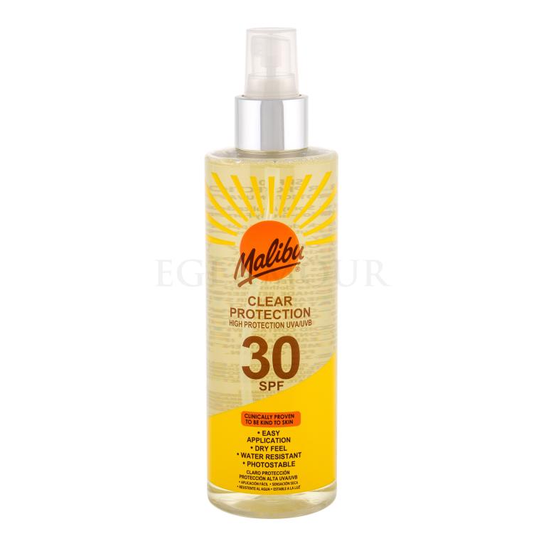 Malibu Clear Protection SPF30 Preparat do opalania ciała 250 ml