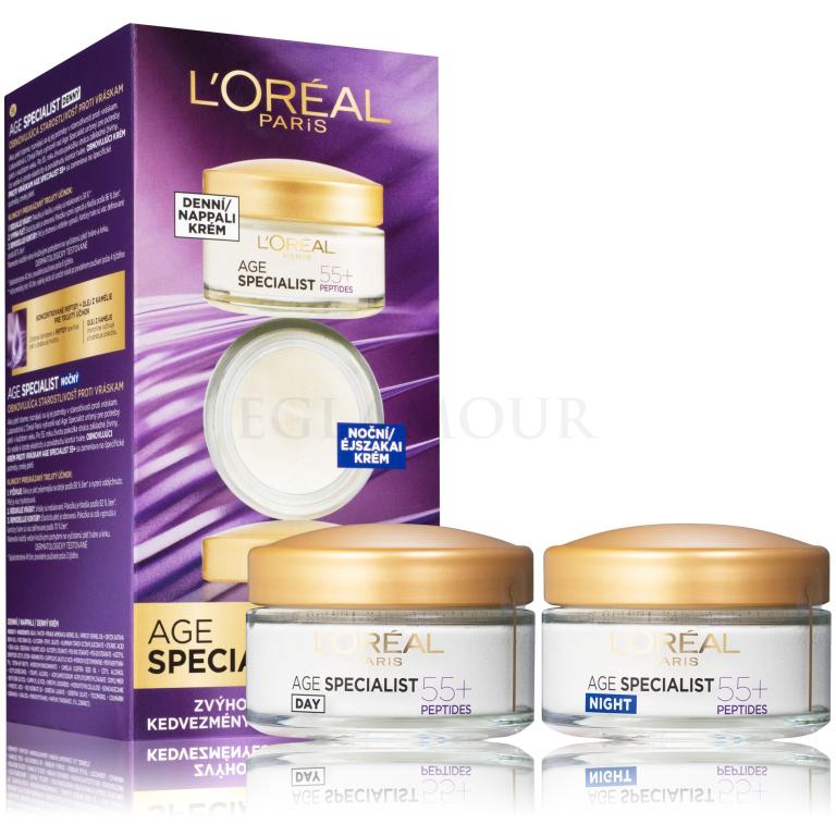 L&#039;Oréal Paris Age Specialist 55+ Zestaw Krem na dzień 50 ml + Krem na noc 50 ml