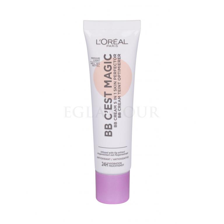 L&#039;Oréal Paris Magic BB 5in1 Transforming Skin Perfector Krem BB dla kobiet 30 ml Odcień Medium Light