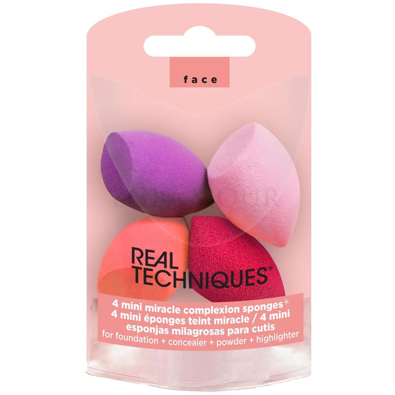 Real Techniques Miracle Complexion Sponge Mini Aplikator dla kobiet 4 szt