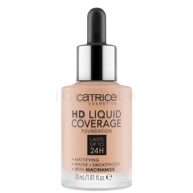 Catrice HD Liquid Coverage 24H Podkład dla kobiet 30 ml Odcień 020 Rose Beige