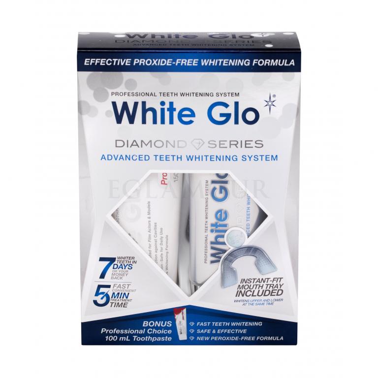 White Glo Diamond Series Advanced teeth Whitening System Zestaw 7 dniowa kuracja wybielająca zęby + Pasta do zębów Professional Choice 100 ml