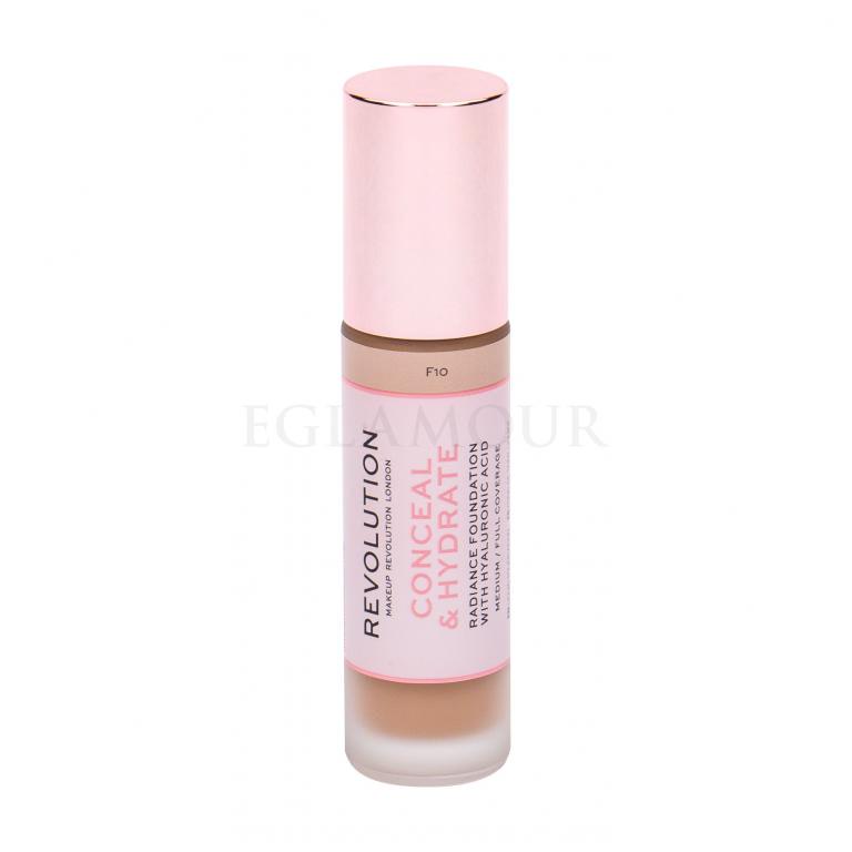 Makeup Revolution London Conceal &amp; Hydrate Podkład dla kobiet 23 ml Odcień F10