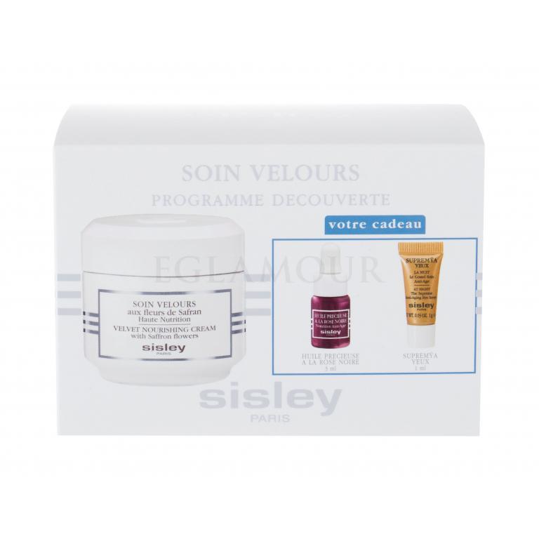 Sisley Velvet Nourishing Zestaw Krem na dzień 50 ml + Serum do twarzy Huile Precieuse 3 ml + Krem pod oczy The Supreme 1 ml