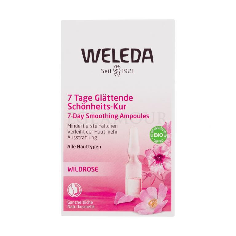 Weleda Wild Rose 7 Day Smoothing Beauty Treatment Serum do twarzy dla kobiet 7x0,8 ml