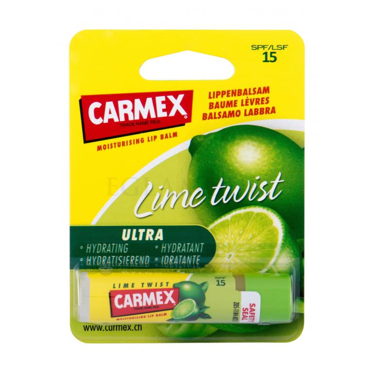 Carmex Ultra Moisturising Lip Balm Lime Twist SPF15 Balsam do ust dla kobiet 4,25 g