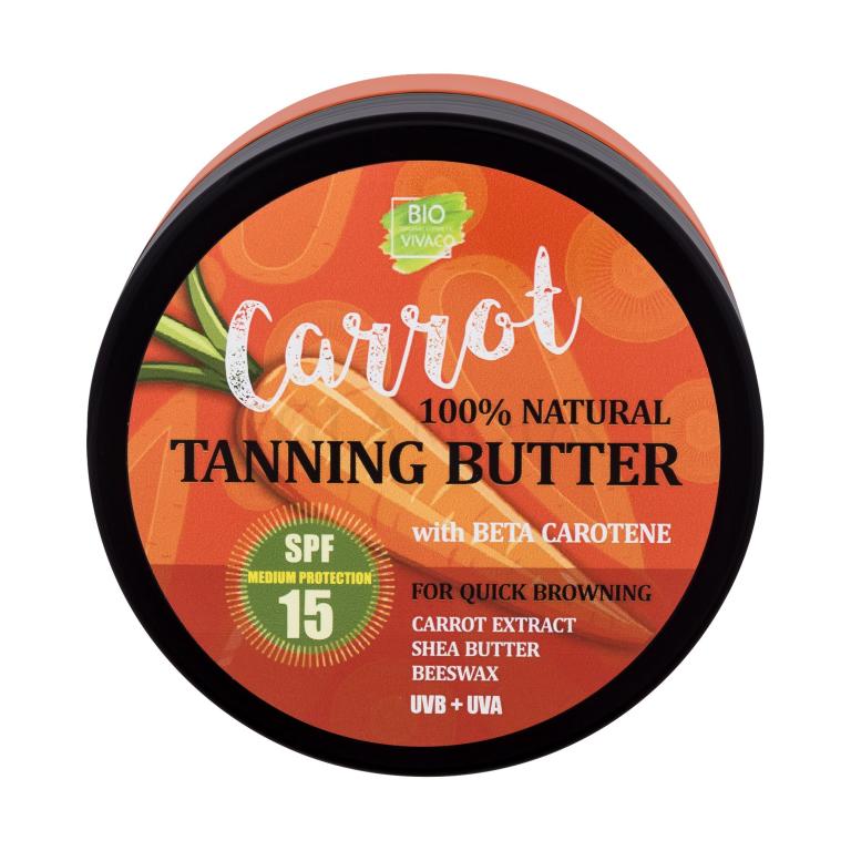 Vivaco Bio Carrot Tanning Butter SPF15 Preparat do opalania ciała 150 ml