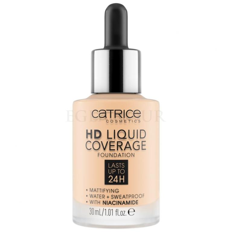 Catrice HD Liquid Coverage 24H Podkład dla kobiet 30 ml Odcień 002 Porcelain Beige