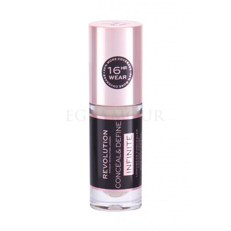 Makeup Revolution London Conceal &amp; Define Infinite Korektor dla kobiet 5 ml Odcień C0.5