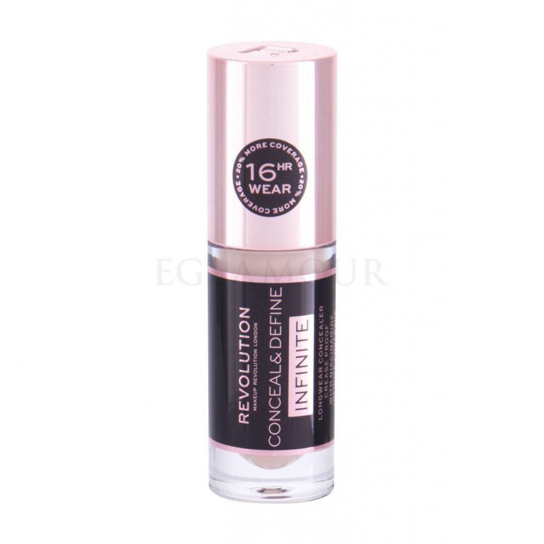 Makeup Revolution London Conceal &amp; Define Infinite Korektor dla kobiet 5 ml Odcień C3