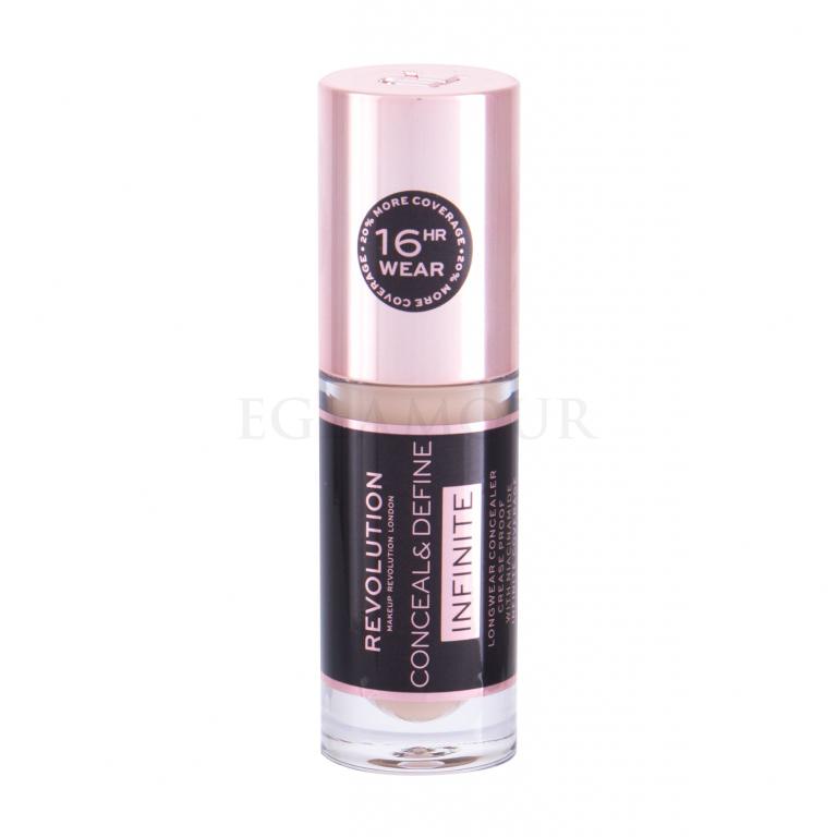 Makeup Revolution London Conceal &amp; Define Infinite Korektor dla kobiet 5 ml Odcień C3.5