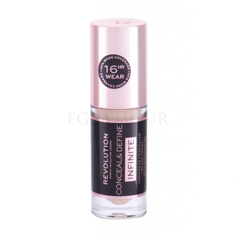 Makeup Revolution London Conceal &amp; Define Infinite Korektor dla kobiet 5 ml Odcień C4