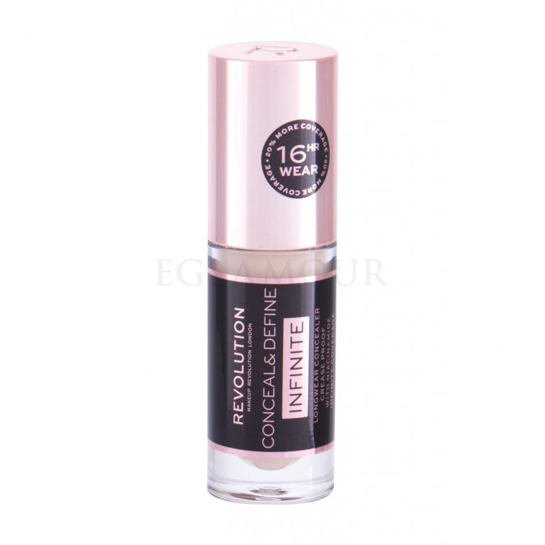 Makeup Revolution London Conceal &amp; Define Infinite Korektor dla kobiet 5 ml Odcień C5.5