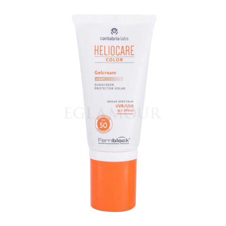 Heliocare Color Gelcream SPF50 Preparat do opalania twarzy dla kobiet 50 ml Odcień Light