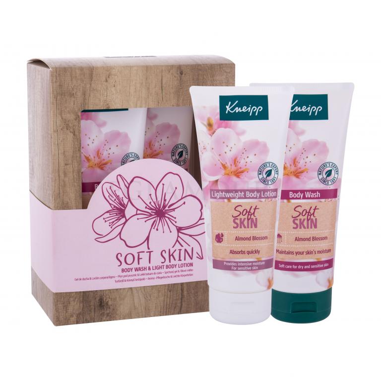 Kneipp Soft Skin Almond Blossom Zestaw Żel pod prysznic 200 ml + mleczko do ciała 200 ml