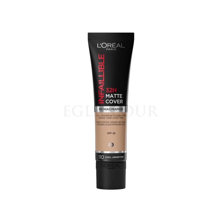 L&#039;Oréal Paris Infaillible 32H Matte Cover SPF25 Podkład dla kobiet 30 ml Odcień 110