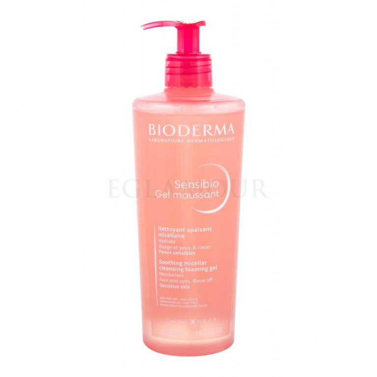 BIODERMA Sensibio Soothing Micellar Żel oczyszczający dla kobiet 500 ml