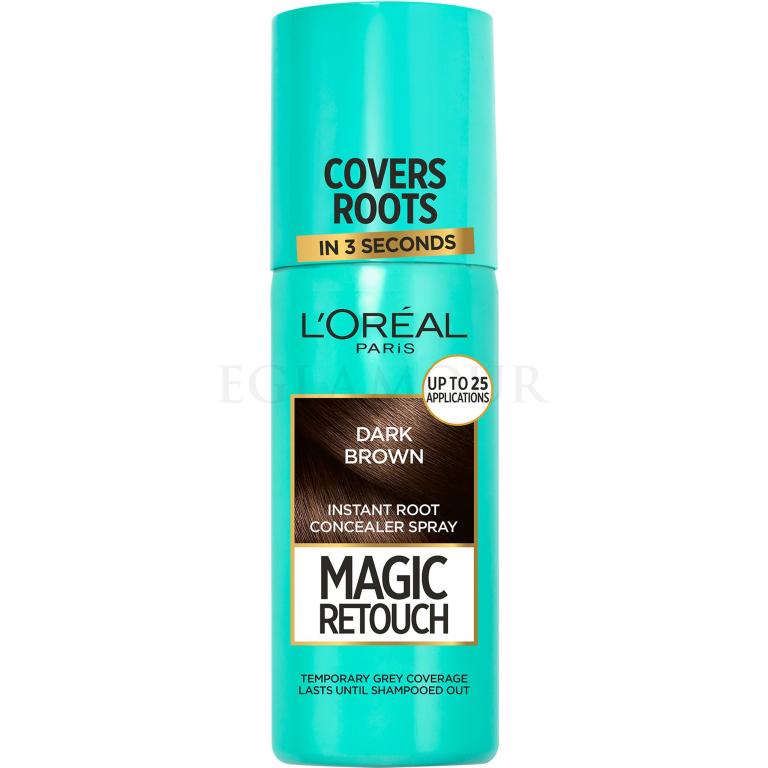 L&#039;Oréal Paris Magic Retouch Instant Root Concealer Spray Farba do włosów dla kobiet 75 ml Odcień Dark Brown