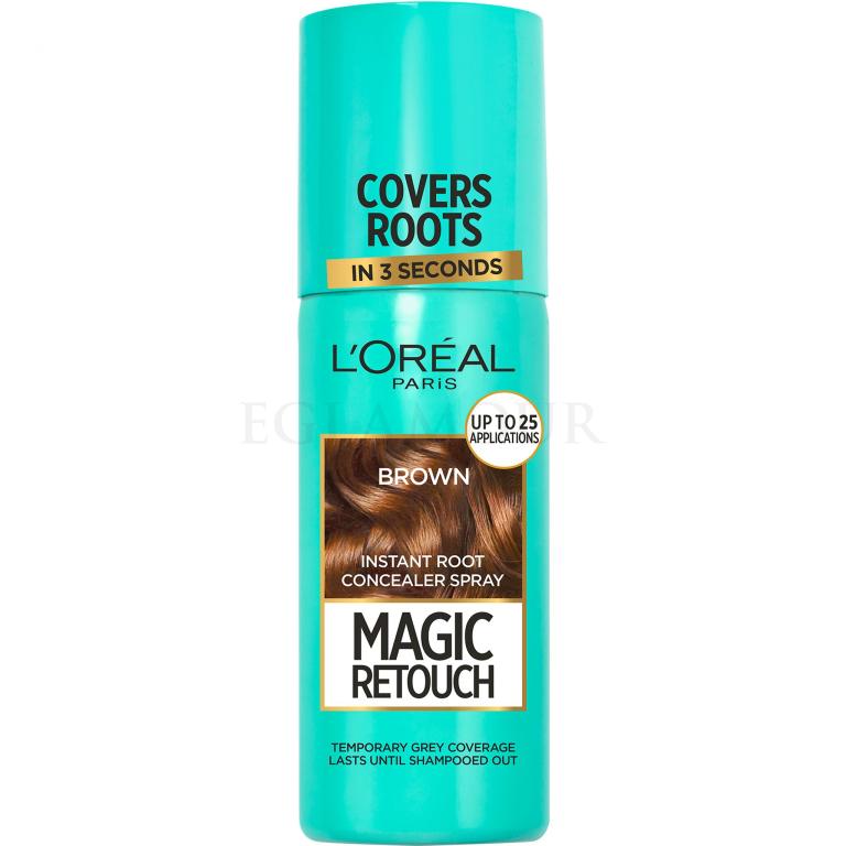 L&#039;Oréal Paris Magic Retouch Instant Root Concealer Spray Farba do włosów dla kobiet 75 ml Odcień Brown