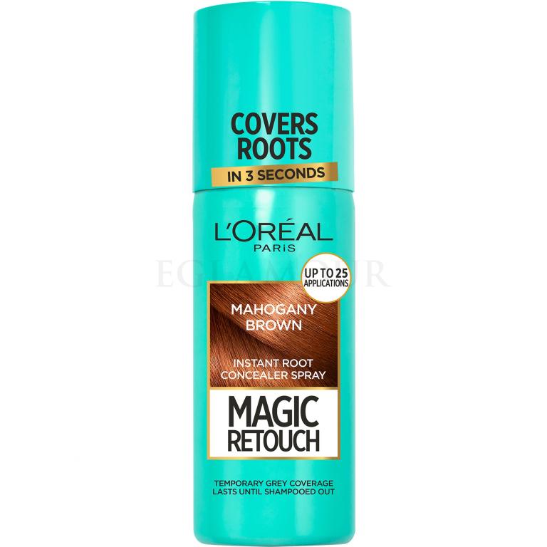 L&#039;Oréal Paris Magic Retouch Instant Root Concealer Spray Farba do włosów dla kobiet 75 ml Odcień Mahagony Brown