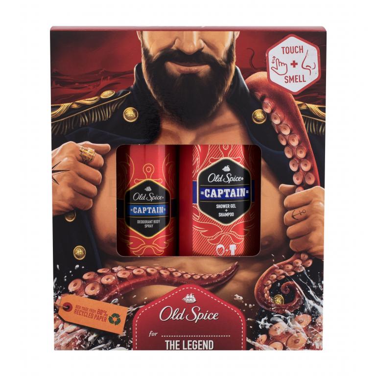 Old Spice Captain Zestaw Dezodorant 150 ml + Żel pod prysznic 250 ml