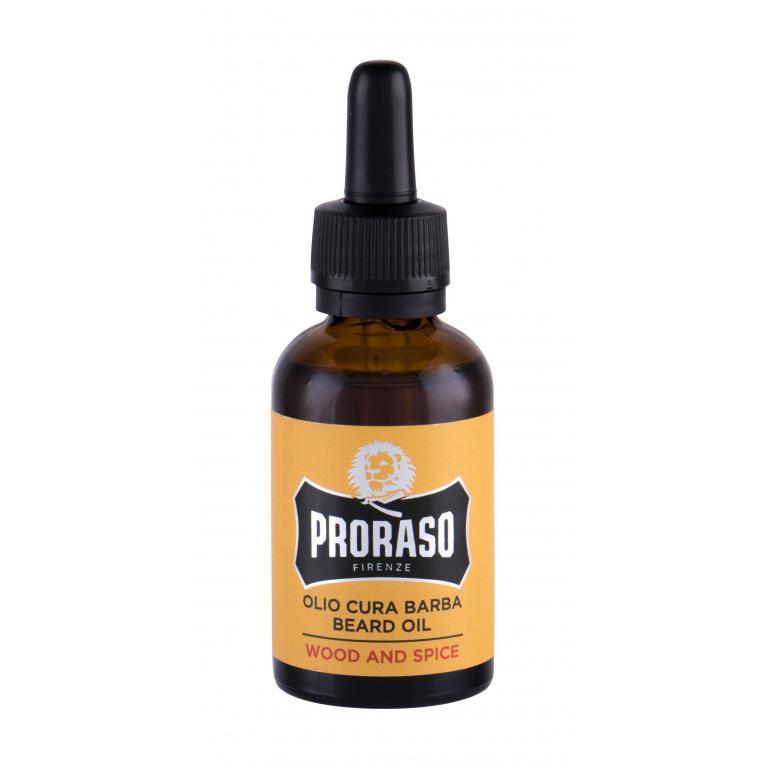 PRORASO Wood &amp; Spice Beard Oil Olejek do zarostu dla mężczyzn 30 ml Uszkodzone pudełko