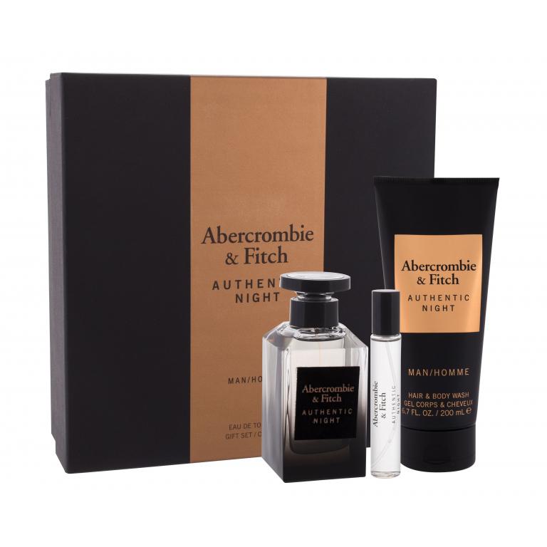 Abercrombie &amp; Fitch Authentic Night Zestaw Edt 100 ml + Edt 15 ml + Żel pod prysznic 200 ml