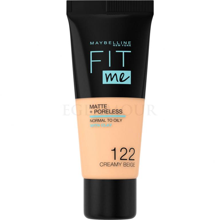 Maybelline Fit Me! Matte + Poreless Podkład dla kobiet 30 ml Odcień 122 Creamy Beige