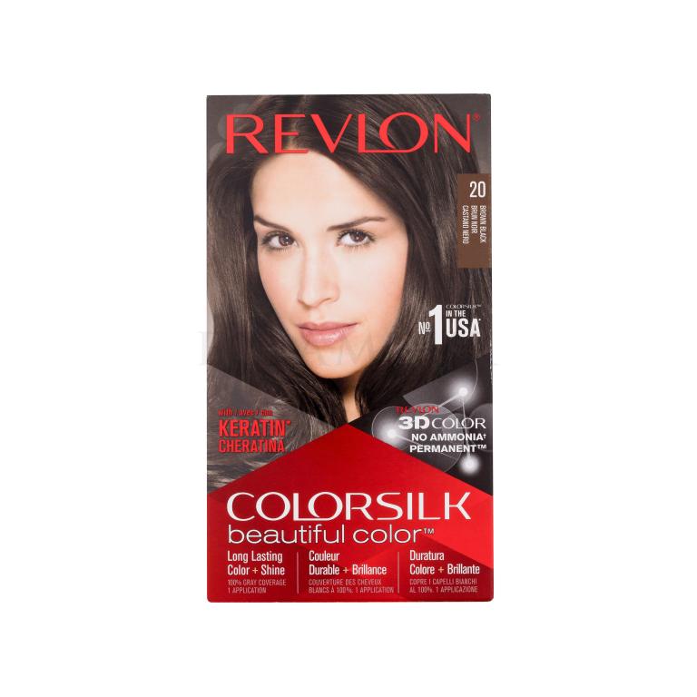 Revlon Colorsilk Beautiful Color Farba do włosów dla kobiet Odcień 20 Brown Black Zestaw