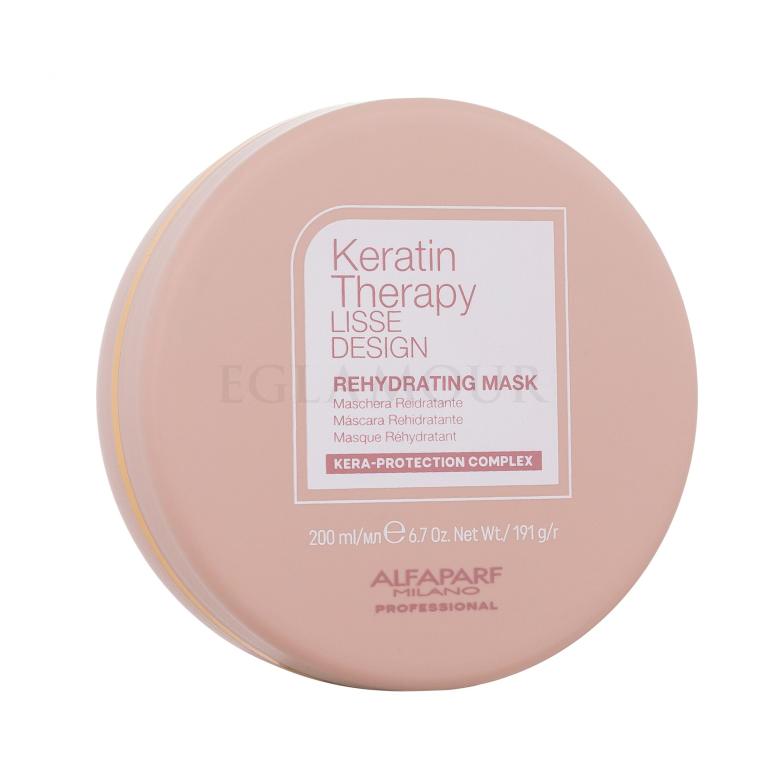 ALFAPARF MILANO Keratin Therapy Lisse Design Rehydrating Maska do włosów dla kobiet 200 ml