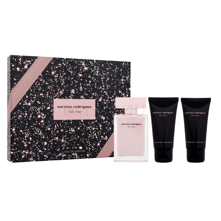 Narciso Rodriguez For Her Zestaw Edp 50ml + 50ml Balsam + 50ml Żel pod prysznic