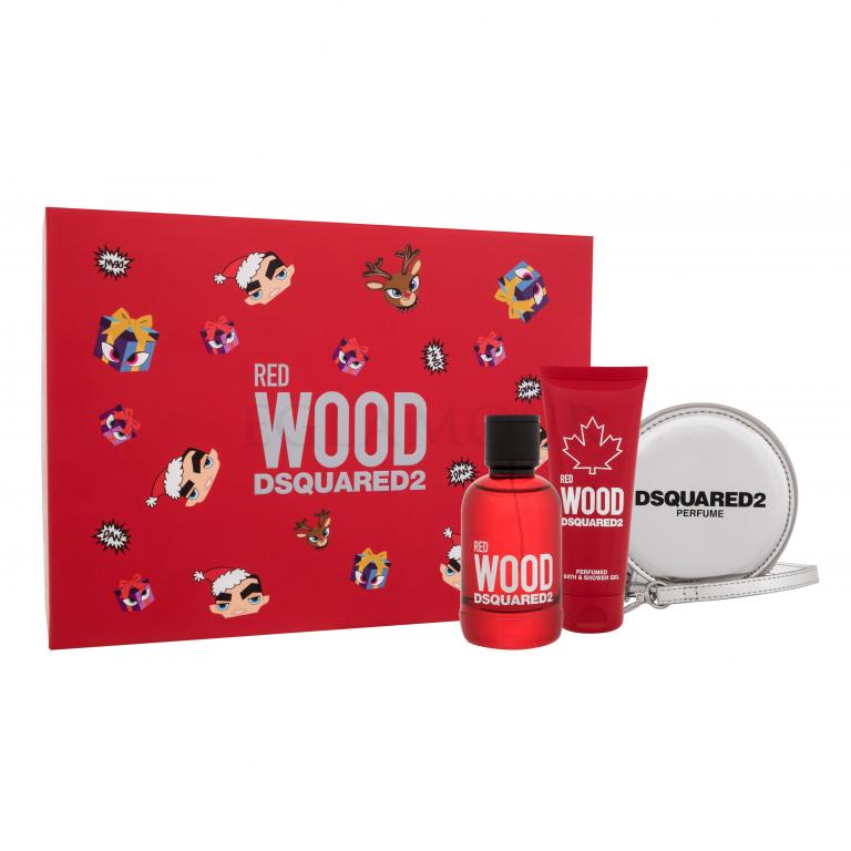 Dsquared2 Red Wood Zestaw EDT 100 ml + żel pod prysznic 100 ml + portfel