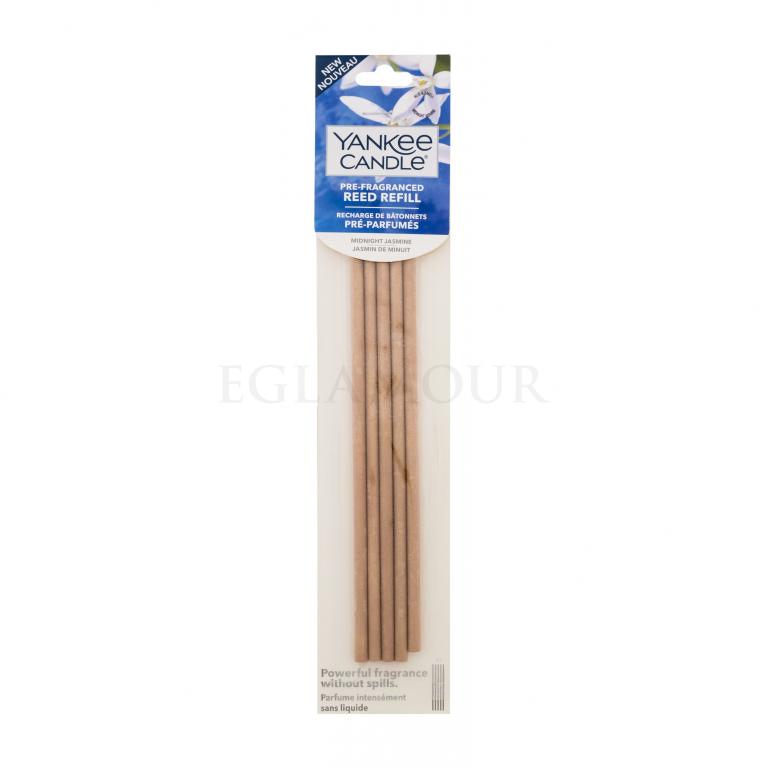 Yankee Candle Midnight Jasmine Pre-Fragranced Reed Refill Odświeżacz w sprayu i dyfuzorze 5 szt