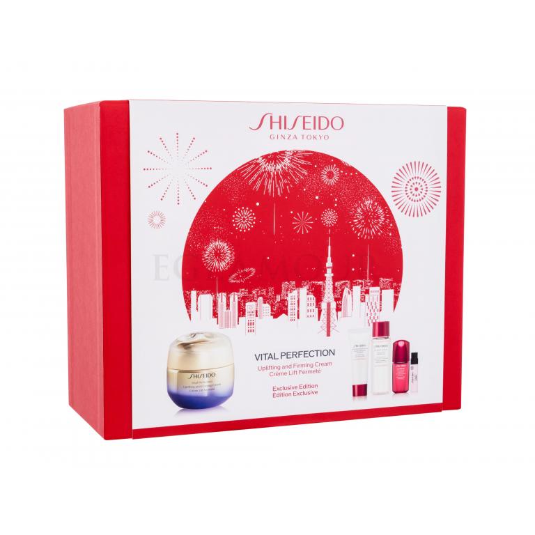 Shiseido Vital Perfection Uplifting and Firming Cream Exclusive Edition Zestaw Krem na dzień Vital Perfection Uplifting and Firming Cream 50 ml + Pianka do mycia Clarifying Cleansing Foam 15 ml + Tonik Treatment Softener 30 ml + Serum Ultimune Power Infusing Concentrate 10 ml + Edp Shiseido Ginza 0,