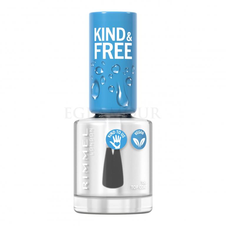 Rimmel London Kind &amp; Free Lakier do paznokci dla kobiet 8 ml Odcień 150 Top Coat