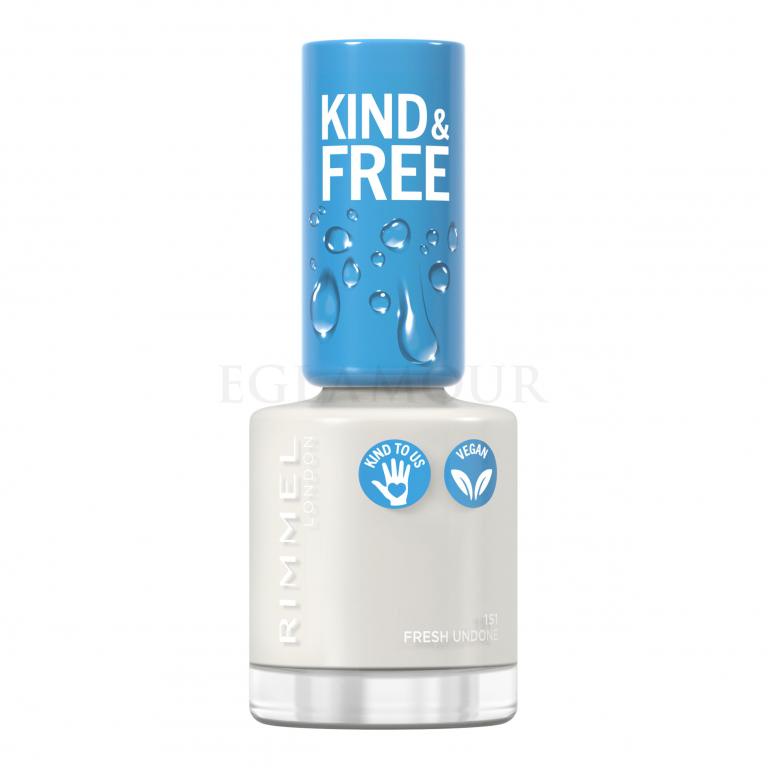 Rimmel London Kind &amp; Free Lakier do paznokci dla kobiet 8 ml Odcień 151 Fresh Undone