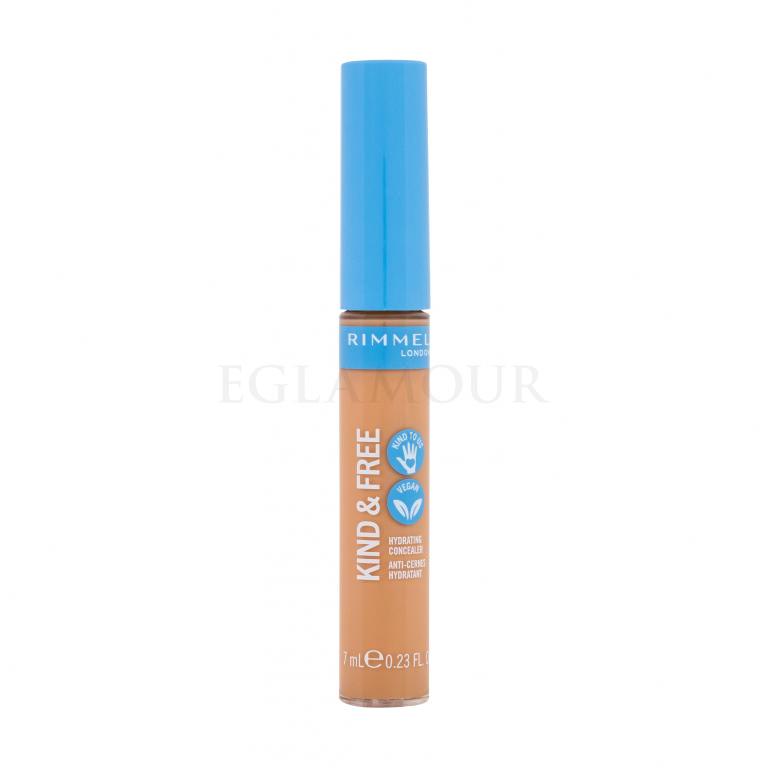 Rimmel London Kind &amp; Free Hydrating Concealer Korektor dla kobiet 7 ml Odcień 040 Tan