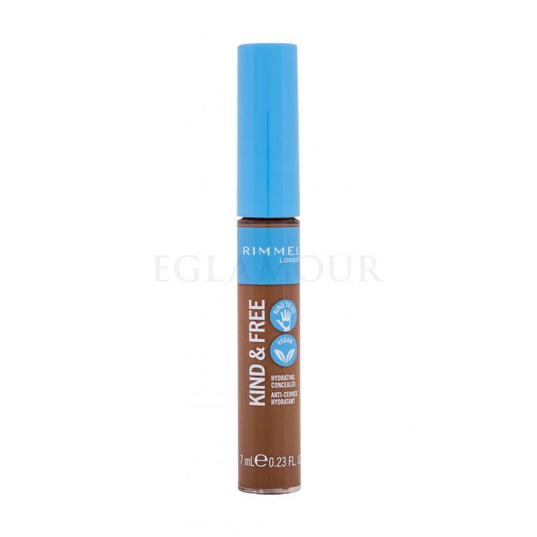 Rimmel London Kind &amp; Free Hydrating Concealer Korektor dla kobiet 7 ml Odcień 060 Deep