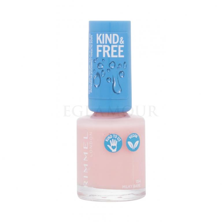 Rimmel London Kind &amp; Free Lakier do paznokci dla kobiet 8 ml Odcień 154 Milky Bare