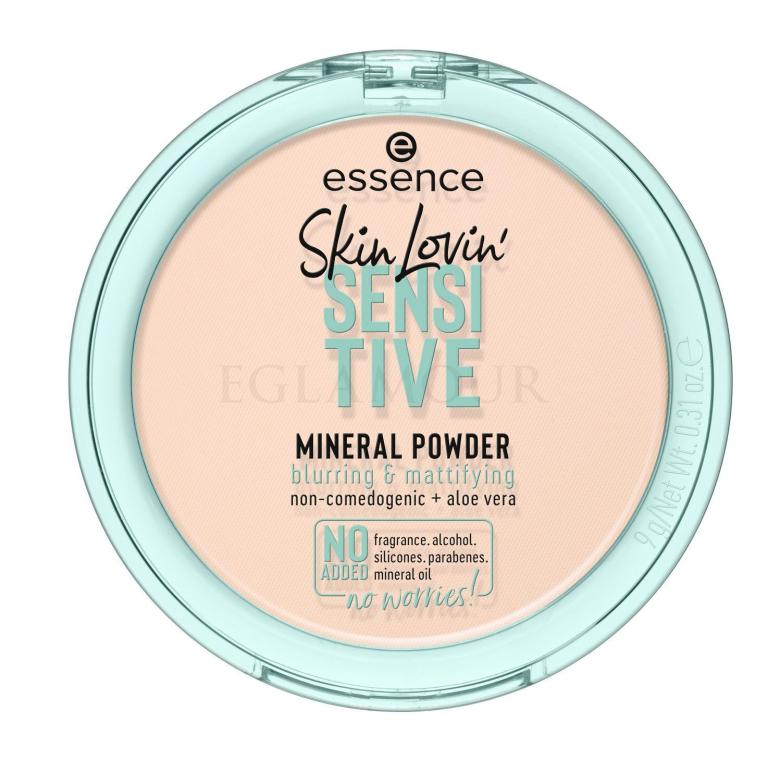 Essence Skin Lovin&#039; Sensitive Mineral Powder Puder dla kobiet 9 g Odcień 01 Translucent