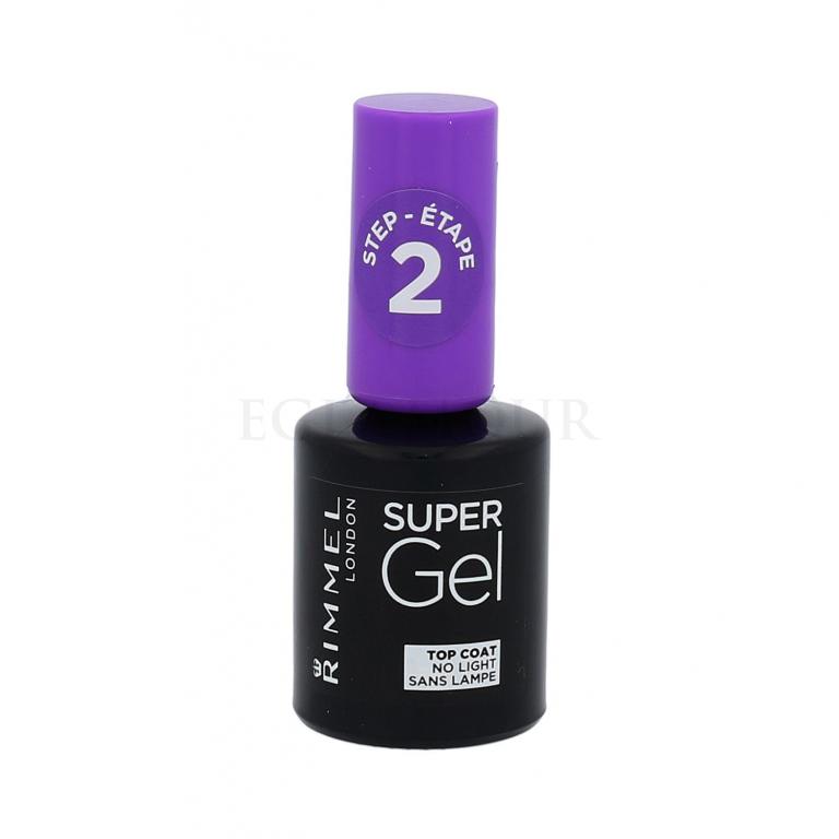 Rimmel London Super Gel Top Coat Lakier do paznokci dla kobiet 12 ml uszkodzony flakon