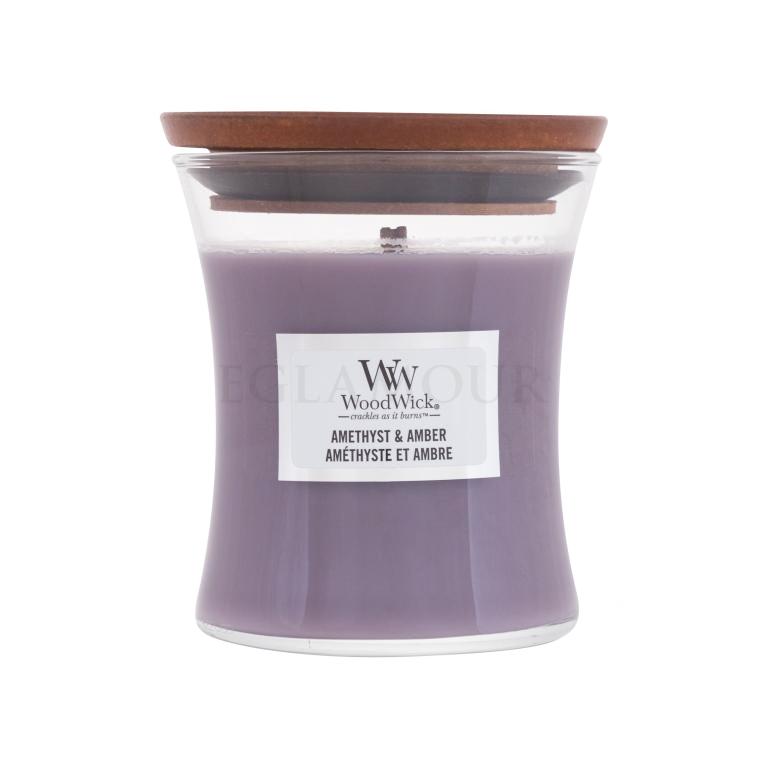 WoodWick Amethyst &amp; Amber Świeczka zapachowa 85 g