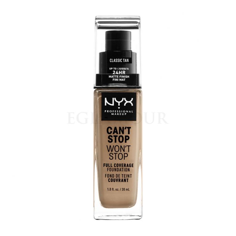 NYX Professional Makeup Can&#039;t Stop Won&#039;t Stop Podkład dla kobiet 30 ml Odcień 12 Classic Tan