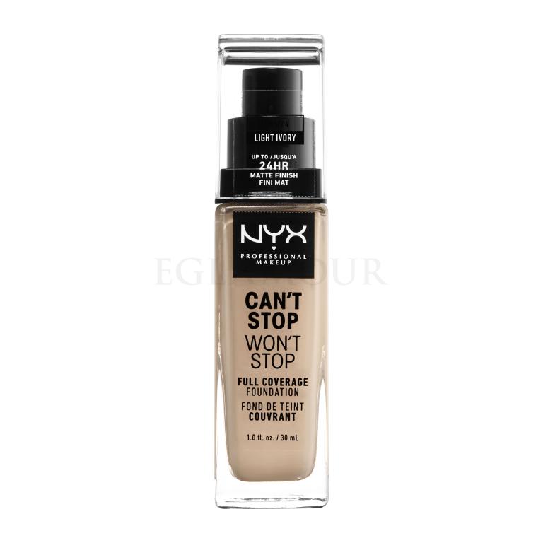 NYX Professional Makeup Can&#039;t Stop Won&#039;t Stop Podkład dla kobiet 30 ml Odcień 04 Light Ivory