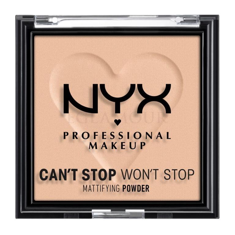 NYX Professional Makeup Can&#039;t Stop Won&#039;t Stop Mattifying Powder Puder dla kobiet 6 g Odcień 03 Light Medium