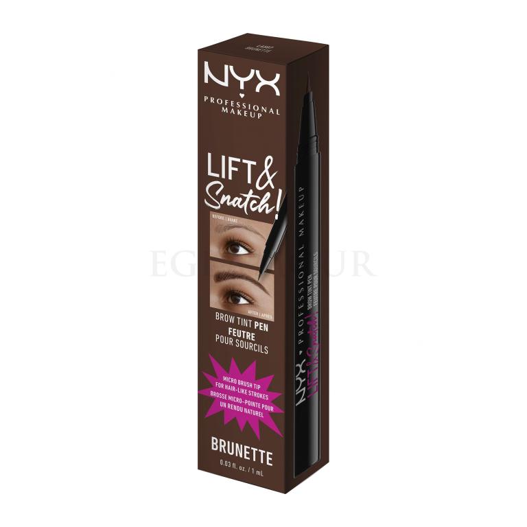 NYX Professional Makeup Lift &amp; Snatch! Kredka do brwi dla kobiet 1 ml Odcień 07 Brunette