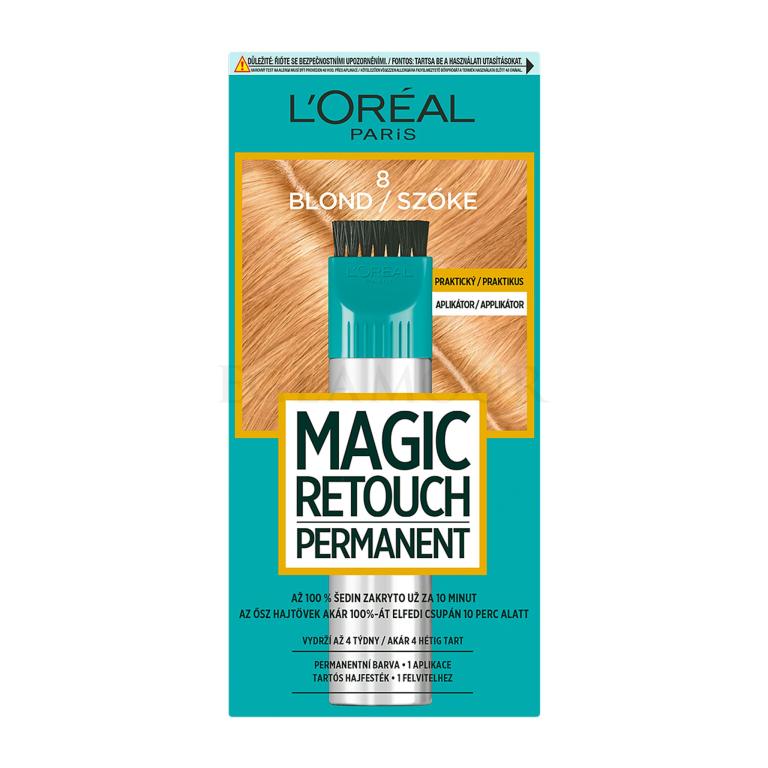 L&#039;Oréal Paris Magic Retouch Permanent Farba do włosów dla kobiet 18 ml Odcień 8 Blond